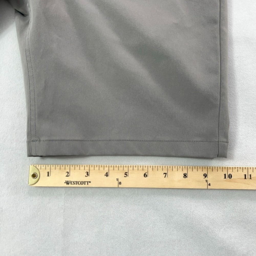 Proof Shorts Men 32 Gray Performance Chino 9 Inch Inseam Inner Zip Pocket - Picture 14 of 14